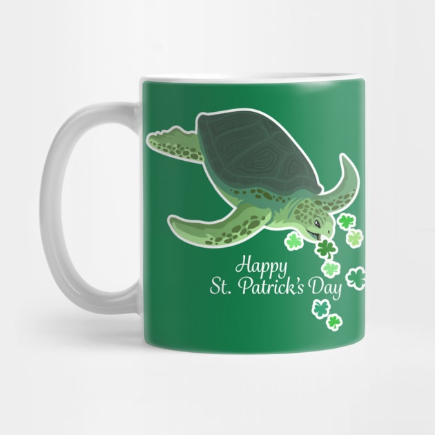 Sea Turtle with Shamrocks by Peppermint Narwhal